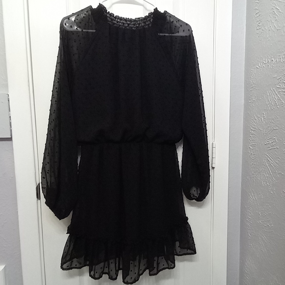 Blue rain black mini dress - Picture 10 of 14